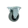 Casters Wheels & Industrial Handling Faultless Rigid Plate Caster 8in TPR Wheel 3491-8